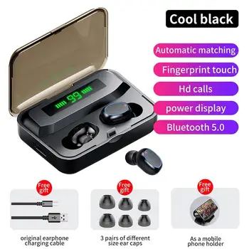 Wireless Headphones TWS Bluetooth 5.0 Earphone Charging Box 9D Stereo Sports Waterproof Headset With Microphone Game Earbuds 
Wireless Headphones TWS Bluetooth 5.0 Earphone Charging Box 9D Stereo Sports Waterproof Headset With Microphone Game Earbuds