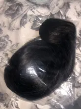 Extensiones de cabello humano con Coleta, coleta con Clip, coleta recta, Remy, brasileño, para Afroamericana