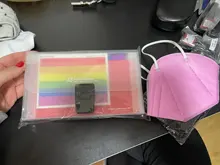 Mini BOLSA DE DOCUMENTOS DE 13 rejillas, clasificación arcoíris A6 multicapa, soporte de expansión de negocios, carpetas de plástico transparente