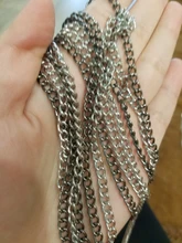 Cadena de joyería de Metal para manualidades, collar, pendientes, accesorios, 2,5, 3,5, 4,5mm, 1 m/lote