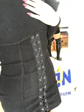 Slim Dress Bandage Clubwear Grunge Streetwear Mall Goth Altgirl Y2k Dark Black Sexy High-Waist