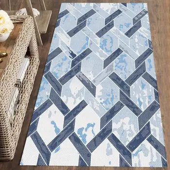 Else Blue Geometric Ogee Scandinavian Nordec 3d Print Non Slip Microfiber Washable Runner Mats Floor Mat Rugs Hallway Carpets
Else Blue Geometric Ogee Scandinavian Nordec 3d Print Non Slip Microfiber Washable Runner Mats Floor Mat Rugs Hallway Carpets