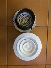 Cubierta de ventilación de aire ajustable, conducto redondo, agujero de pared, rejilla de ventilación de aire Abs, rejilla de cocina, baño, salida de aire fresco