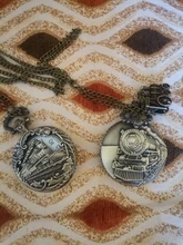 Reloj de bolsillo de cuarzo de bronce Vintage para hombre y mujer, collar con colgante de motor locomotor, cadena, mejores regalos, con accesorio de tren