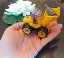 Rompecabezas DIY para niños, coche de bloques de construcción de ingeniería, juguetes educativos para niños, montaje de tuercas, vehículo, excavadora, juguete