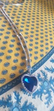 Colgante collar con corazón de Titanic de OCéANO AZUL corazón amor para siempre + bolsa de terciopelo
