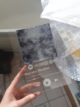 Tablero musical acrílico personalizado de Spotify Code, vidrio de Spotify, estilo de foto Personal, placa de álbum de fotos de aniversario de acrílico para pareja