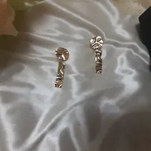 JIOFREE-pendientes de clip de Metal Estilo Vintage PUNK para mujer, aretes, Clips, Color dorado geométrico