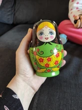Juego de muñecas de anidación de Color, muñeca Matryoshka rusa pintada, Artesanías hechas a mano muñecas rusas de anidación, muñeca de juguete para niña, venta al por mayor