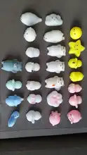 Satkago-juguetes para apretar suaves, 25 uds., Kawaii, juguete de dibujos de animales para niños y adultos, alivia la ansiedad y el estrés, decoración del hogar