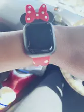 Repuesto de silicona blanda Cove parachoques para Apple reloj 4/44/40mm lindo Minnie funda protectora para iWatch 3/2/1 38/42mm