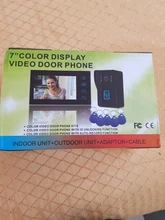 MOUNTAINONE-videoportero RFID de 7 pulgadas, intercomunicador con botón táctil, desbloqueo remoto, visión nocturna, 1000TV líneas