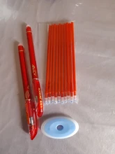 53 unids/lote 0,38mm borrable lavable Pen recarga varilla para manejar azul/negro tinta pluma de Gel para escuela materiales de escritura para oficina papelería