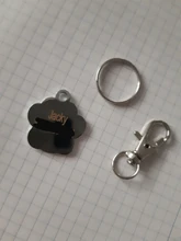 Placa de identificación personalizada con huella de perro, accesorio para Collar, placa de identificación