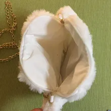 Monedero con cadena de oso de peluche para niños, bandolera con cremallera, accesorios para chicas, 2021