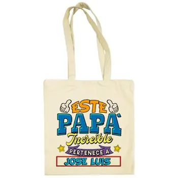 Cloth bag customizable with name example This awesome dad belongs to Paul and Raúl
Cloth bag customizable with name example This awesome dad belongs to Paul and Raúl