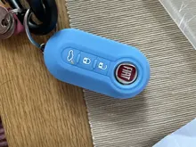 ZAD silicona set de fundas de piel para fiat 500 3 botones remoto llavero en blanco de las piezas de automóvil accesorios de colores