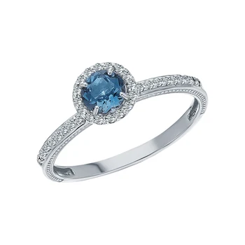 Gold ring with Topaz synthetic, Topaz synthetic and diamonds sunlight sample 585 
Gold ring with Topaz synthetic, Topaz synthetic and diamonds sunlight sample 585