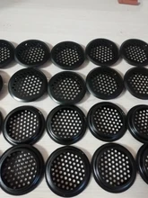 10 unids/lote de rejilla de ventilación para armario de armario, cubierta de ventilación de rejilla de aire negra/plateada, de acero inoxidable, color negro