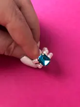 Anillos trenzados de imitación de perlas para mujer, 1 unidad, a la moda, coloridos, con diamantes de imitación, corazón, cristal, fiesta, regalos de joyería