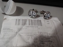 Gemelos de Mensajero de la justicia para hombres, mancuernas para puños de la camisa, regalos de alta calidad, novedad de 2019