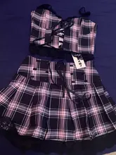 Pleated-Skirt Lace Pink Plaid Harajuku Y2k Girls Gothic Punk Splices Women Fashion Sweet