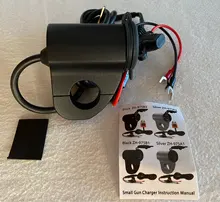 MoFlyeer-cargador USB para motocicleta adaptador de teléfono móvil resistente al agua, de aleación de aluminio, con pantalla Digital de 2.4A, cargador rápido para coche con interruptor