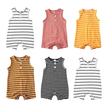 Summer 2019 Baby Girls Boys Striped Cotton Bodysuits Newborn Kids Sleeveless Loose Soft Jumpsuits Casual Toddler Body Clothing
Summer 2019 Baby Girls Boys Striped Cotton Bodysuits Newborn Kids Sleeveless Loose Soft Jumpsuits Casual Toddler Body Clothing