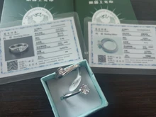 YANHUI-Anillos de diamantes de laboratorio de 0,75 quilates para mujer, joyería nupcial para fiesta con certificado, sortijas de compromiso de plata 925