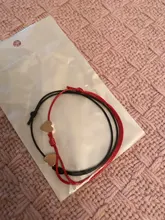 2 unids/lote Pequeño amor corazón pulsera de la suerte, rojo, negro, blanco, Color de la cuerda pulsera ajustable par de Pulseras de Moda al por mayor