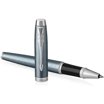 

Ballpoint pen with Fine and refill ink color gray and BluParker21.04