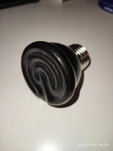 Mini lámpara de calefacción para mascotas, emisor de cerámica infrarrojo, Bombilla de calor, para mascotas, pollos, lámpara para reptiles, 25/50/ 75/100W, color negro