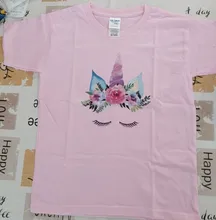 Aimi lakana-Camiseta de algodón para madre e hija, tops de unicornio, trajes para niñas y madres, ropa a juego familiar