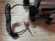 Manguera de aire de aerógrafo profesional, bobina de resorte de PU de 3m(10 ) con accesorios de tamaño estándar de 1/8 en ambos extremos para aerógrafo