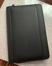 Carpeta portafolios de negocios portátil, organizador de documentos A5 de cuero PU con tarjetero de negocios, taco Bloc de notas