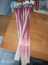 Leeons-extensiones de cabello sintético para mujer, largo y recto, con Clip de alta temperatura, color morado, rosa, rojo, azul y rosa