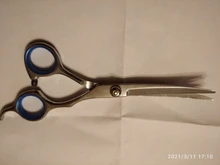 Tijeras de aseo para mascotas, juego de corte de pelo afilado de 6 pulgadas, 7 tijeras de aseo para mascotas, de acero inoxidable, tijeras curvadas arriba y abajo para gatos y perros