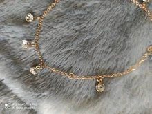 Tobillera de cristal con colgante Vintage para mujer, cadena de eslabones, Bohemia, Color dorado y plateado, para botas, joyería para pies, 2018