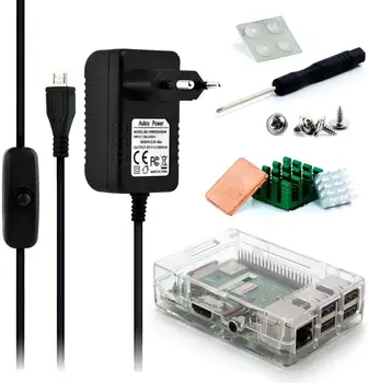 Aukru Micro USB 5V 2800mA chargeur with Switch + Clear cash box + sink de calor Raspberry (NEW)
Aukru Micro USB 5V 2800mA chargeur with Switch + Clear cash box + sink de calor Raspberry (NEW)