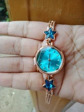 Relojes de pulsera con cielo estrellado para mujer, reloj de pulsera de cuarzo con diamantes de imitación, dorado rosa, femenino