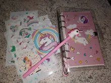 Cuaderno Kawaii de unicornio en espiral, conjunto A6, planificador semanal, hojas para diario, Bloc de notas para regalo para estudiante infantil, almohadilla de escritura de papelería