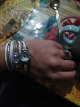 Las mujeres relojes de los más vendidos de diamantes con incrustaciones de personalidad de cuerda alrededor del reloj de pulsera Montre Femme Acier Inoxydable @ 50