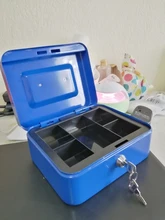 Caja fuerte de acero con cerradura de llave portátil, Mini caja de almacenamiento de dinero de seguridad, moneda oculta, joyería