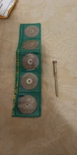 Discos de disco de diamante para laboratorio Dental, herramienta de corte de doble cara, diámetro de 22mm, espesor de 0,25mm con 1 mandriles, 5 uds.