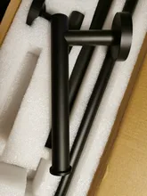 Robe Hook Holder Bar-Shelf Rail-Bar-Rack Towel Bathroom-Hardware-Set Black Ce Tissue