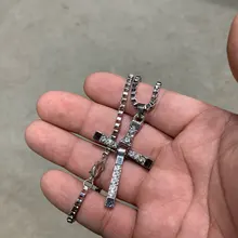 Caliente vender la película rápido y furioso Colgante Cruz Dominic Toretto hombres collar de colgantes para la joyería de los hombres collar de cristal