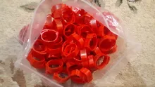 100 uds/anillos de patas de gallina ajustables de Color diámetro interior tamaño 2 ~ 2,4 cm aves de corral Anillos De pie retráctiles flexibles 6 colores