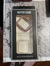 Funda de lujo ostentosa para Apple Watch, 40mm, 44mm, 38mm, 42mm, Series 6 SE 5 4 3 2 1, cubierta de PC, parachoques de diamante para accesorios para iWatch