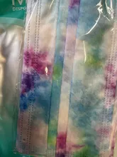 Mascarilla desechable de seguridad para adultos, tapabocas Personal transpirable de 3 capas con estampado de tinte anudado, máscara de navidad para adultos, 10 Uds.