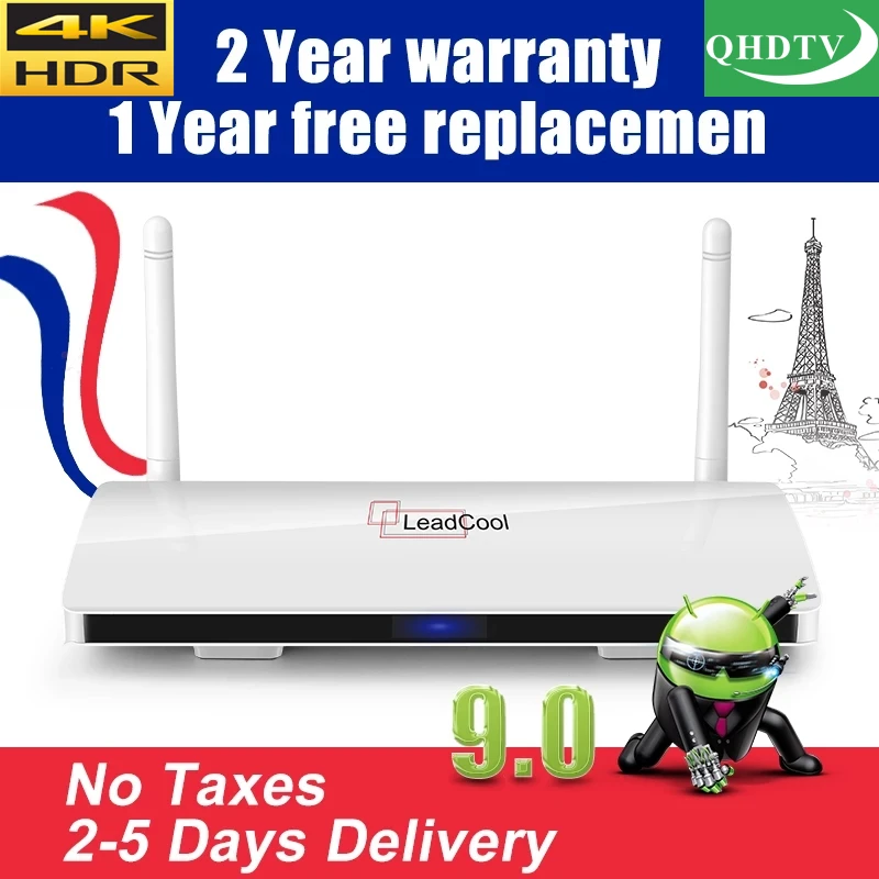 Leadcool QHD TV Android 9 0 Ip tv box Amlogic S905W Smart Box 4K медиаплеер 1 ГБ 8 2 Гб 16 leadcool IP Доставка из